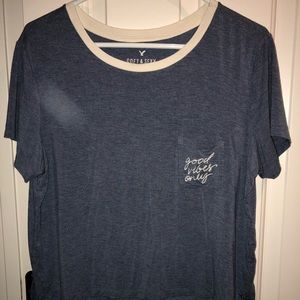 American Eagle Good Vibes Only Tee Shirt